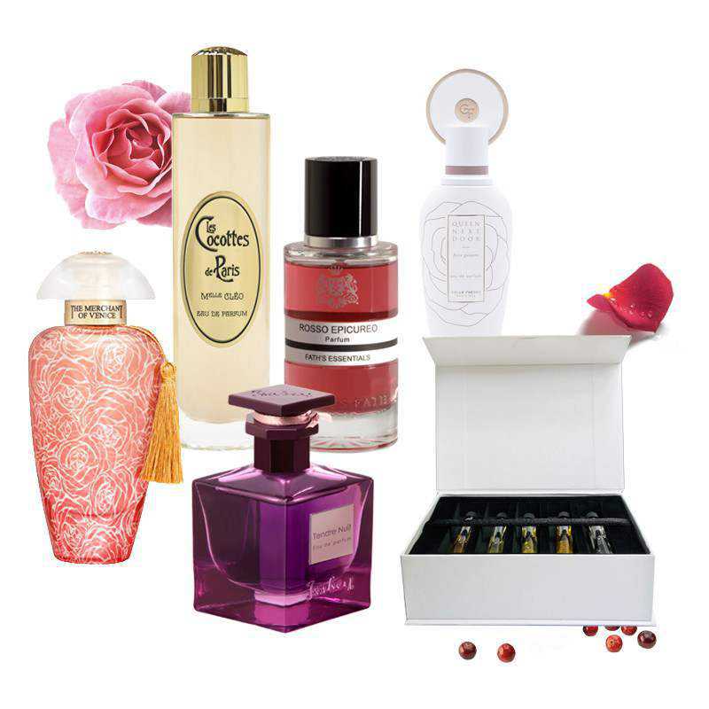 Perfume Discovery Set L APOTHIQUAIRE Artisan Beaute A Queen's Scent: Rose Fragrances Collection