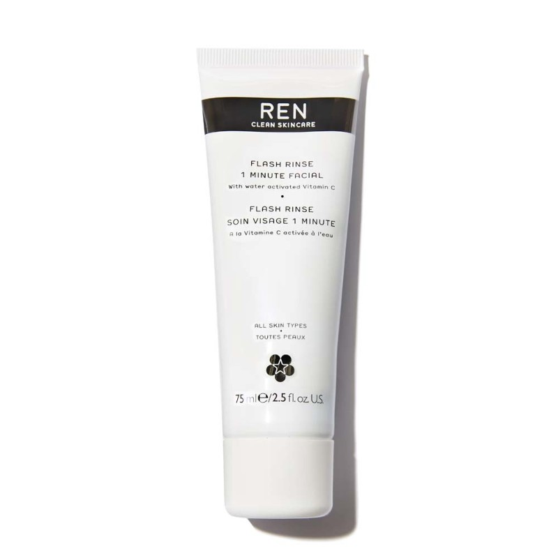 Chăm sóc da thiên nhiên REN Mặt Nạ Cho Da Rạng Rỡ Tức Thì Flash Rinse 1 Minute Facial with Water Activated Vitamin C 75ml Chăm sóc da thiên nhiên REN Mặt Nạ Cho Da Rạng Rỡ Tức Thì Flash Rinse 1 Minute Facial with Water Activated Vitamin C 75ml